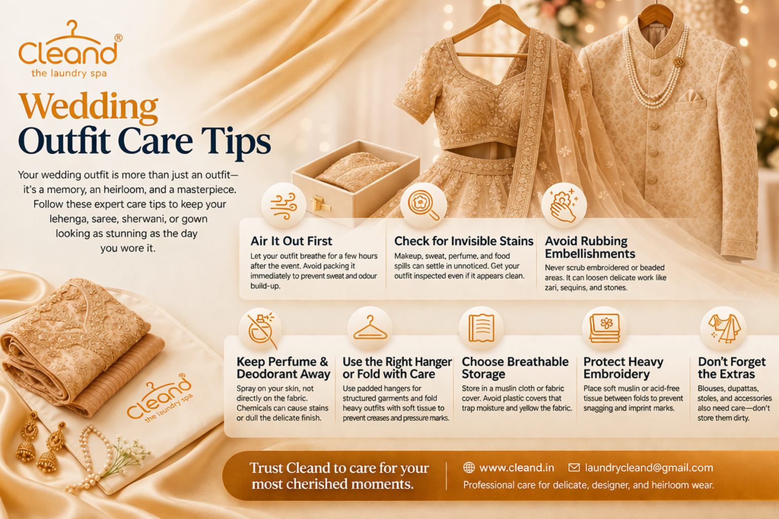 Wedding Outfit Care Tips